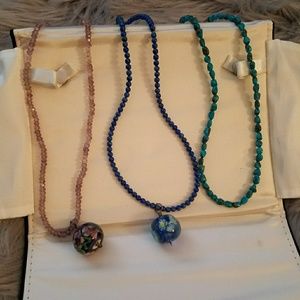 3 16 inch stone necklaces